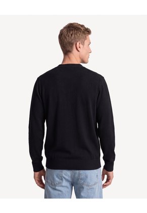 Saco Polo Tricot Con Botones Para Hombre Negro Seven Seven