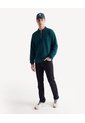 Buzo Polo Halfzipper Textura Galleta  Para Hombre Verde Seven Seven de Seven Seven