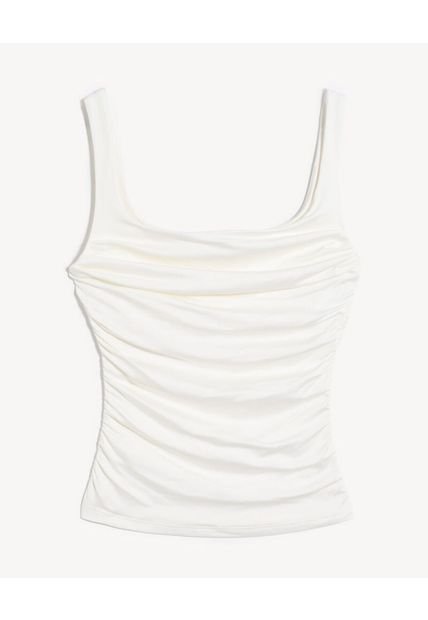 Camiseta Para Mujer Manga Sisa Moda Color Marfil Marca Seven Seven #28096433