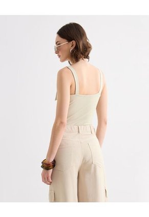 Body Para Mujer Manga Sisa Moda Color Beige Marca Seven Seven #28096332