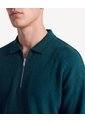 Buzo Polo Halfzipper Textura Galleta  Para Hombre Verde Seven Seven de Seven Seven