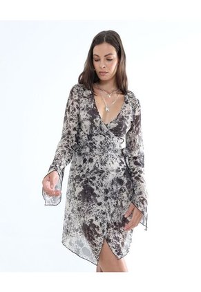 Vestido Para Mujer Manga Larga Color Cafe Oscuro Marca Seven Seven #28171334