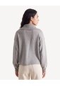 Saco Cuello Alto Con Cremallera  Para Mujer Gris Seven Seven de Seven Seven
