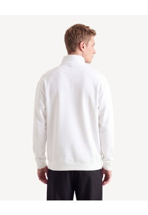 Buzo Halfzipper Burda Suave  Para Hombre Marfil Seven Seven