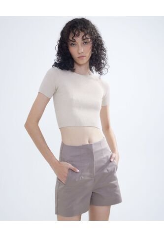 Short Para Mujer  Color Cafe Claro Marca Seven Seven #28190981 Seven Seven