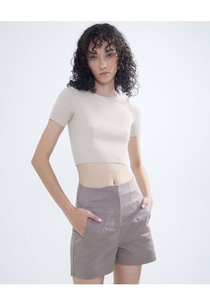 Short Para Mujer  Color Cafe Claro Marca Seven Seven #28190981