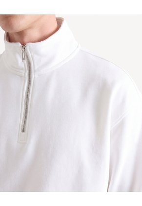 Buzo Halfzipper Burda Suave  Para Hombre Marfil Seven Seven