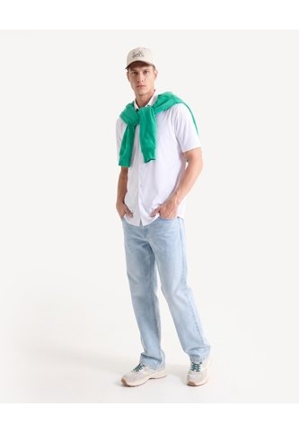 Camisa Comfort Sin Planchado  Para Hombre Blanco Seven Seven Seven Seven