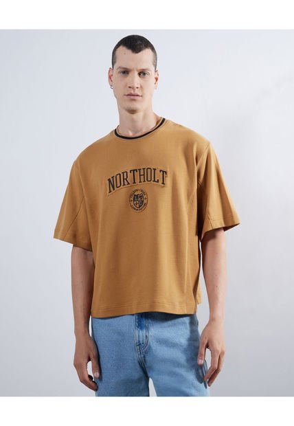 Camiseta Para Hombre Manga Corta Color Amarillo  Marca Seven Seven #45092581