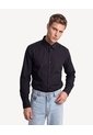 Camisa Formal Cuello Gales  Para Hombre Negro Seven Seven de Seven Seven