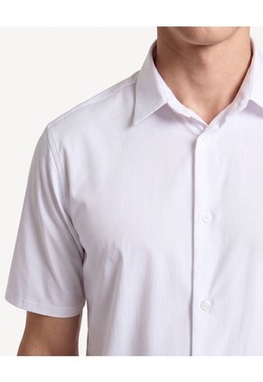Camisa Comfort Sin Planchado  Para Hombre Blanco Seven Seven