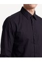 Camisa Formal Cuello Gales  Para Hombre Negro Seven Seven de Seven Seven