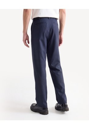 Pantalón Sastrero Straight Resortado  Para Hombre Azul Seven Seven