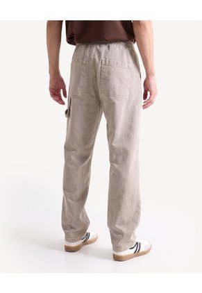 Pantalón Cargo Straight  Para Hombre Gris Seven Seven