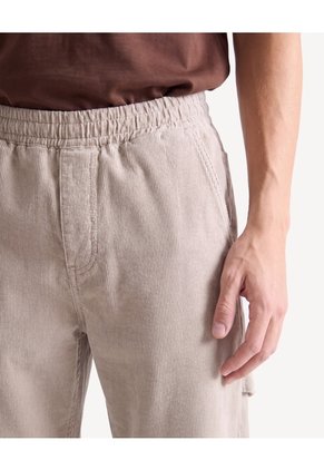 Pantalón Cargo Straight  Para Hombre Gris Seven Seven