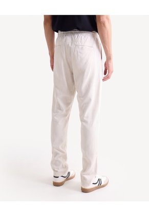 Pantalón Carrot Textura Rústica  Para Hombre Beige Seven Seven