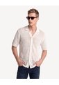 Camisa Tricot Calada  Para Hombre Marfil Seven Seven de Seven Seven