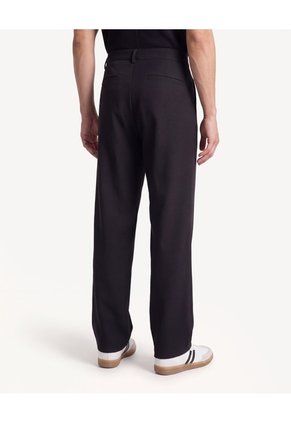 Pantalón Straight Bolsillos De Ribete  Para Hombre Negro Seven Seven