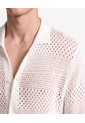Camisa Tricot Calada  Para Hombre Marfil Seven Seven de Seven Seven