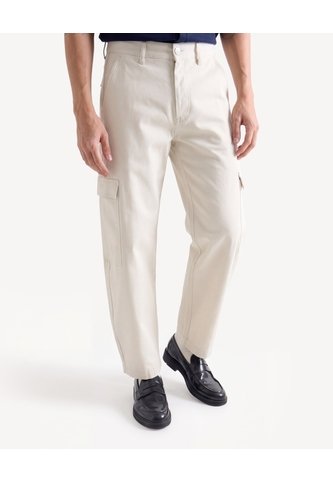Pantalón Cargo Barrel En Dril  Para Hombre Taupe Seven Seven Seven Seven