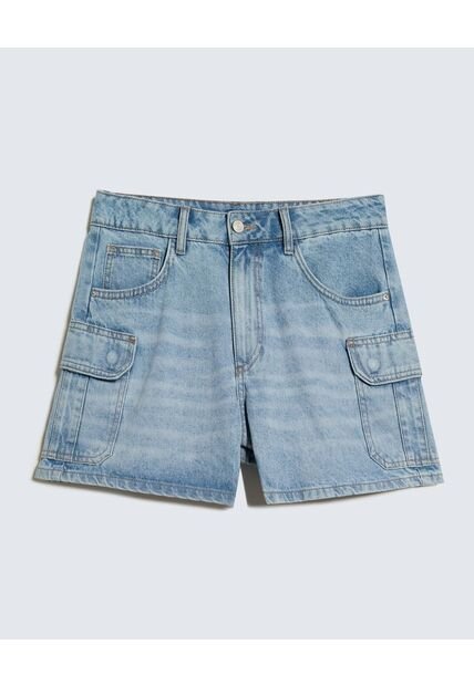 Short Cargo  Para Mujer Azul Seven Seven