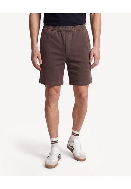 Bermuda Textura Rib De Punto  Para Hombre Café Seven Seven