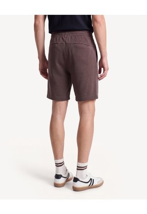 Bermuda Textura Rib De Punto  Para Hombre Café Seven Seven