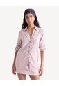 Blusa Rústica Mangas Ajustables  Para Mujer Rosado Seven Seven de Seven Seven