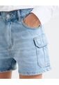 Short Cargo  Para Mujer Azul Seven Seven de Seven Seven