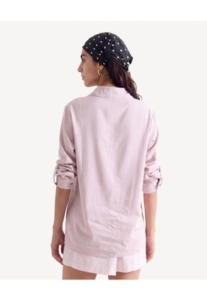 Blusa Rústica Mangas Ajustables  Para Mujer Rosado Seven Seven