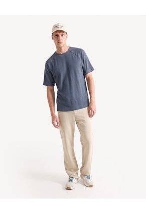 Pantalón Jogger Recto Texturizado Para Hombre Taupe Seven Seven