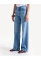 Jean Wide Leg Ruedo Desgastado  Para Mujer Azul Seven Seven de Seven Seven