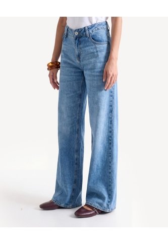 Jean Wide Leg Ruedo Desgastado  Para Mujer Azul Seven Seven Seven Seven