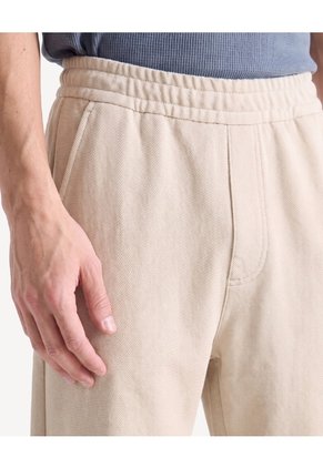 Pantalón Jogger Recto Texturizado Para Hombre Taupe Seven Seven