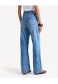 Jean Wide Leg Ruedo Desgastado  Para Mujer Azul Seven Seven de Seven Seven