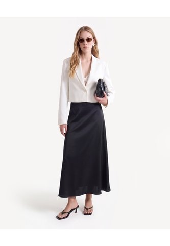 Blazer Corto Solapa Y Botones  Para Mujer Crudo Seven Seven Seven Seven