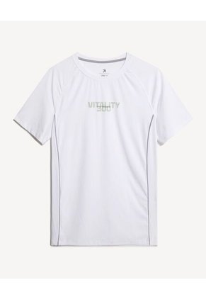 Camiseta Para Hombre Manga Corta Cuello Redondo Color Marfil Marca Seven Seven #45092688