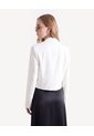 Blazer Corto Solapa Y Botones  Para Mujer Crudo Seven Seven de Seven Seven