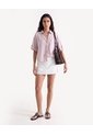 Blusa Camisera Textura Rústica  Para Mujer Rosado Seven Seven de Seven Seven