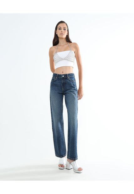Jean Para Mujer Jean Color Azul Medio Marca Seven Seven #28160908