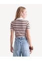 Camiseta Polo Half Zipper Recogida  Para Mujer Café Seven Seven de Seven Seven