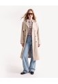 Chaqueta Trench Solapas Amplias  Para Mujer Beige Seven Seven de Seven Seven