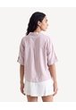 Blusa Camisera Textura Rústica  Para Mujer Rosado Seven Seven de Seven Seven
