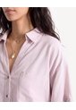 Blusa Camisera Textura Rústica  Para Mujer Rosado Seven Seven de Seven Seven