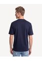 Camiseta Rib Cuello Redondo  Para Hombre Azul Seven Seven de Seven Seven