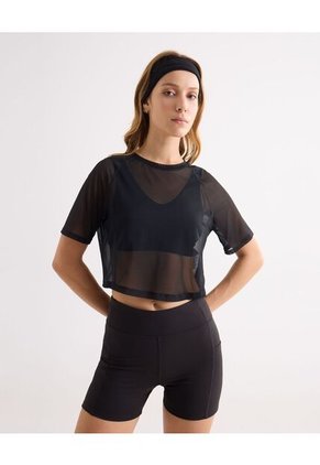 Camiseta Para Mujer Manga Corta Cuello Redondo Color Negro Marca Seven Seven #28096243