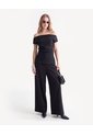 Pantalón Palazzo Tiro Alto  Para Mujer Negro Seven Seven de Seven Seven