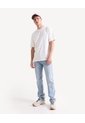 Camiseta Relaxed Textura Pesada  Para Hombre Crema Seven Seven de Seven Seven
