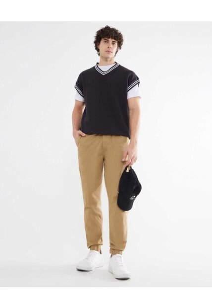 Pantalon Para Hombre Jogger Color Cafe Claro Marca Seven Seven #45071039