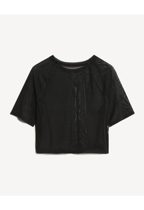 Camiseta Para Mujer Manga Corta Cuello Redondo Color Negro Marca Seven Seven #28096243